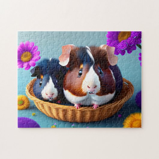 Leuke en schattige cavia's  legpuzzel (Horizontaal)