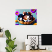 Leuke en schattige cavia's poster (Thuiskantoor)