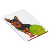 Leuke en Schattige Chorkie Hondenmagneet 3"x4" Magneet (Rechterzijde)