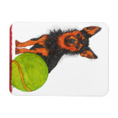 Leuke en Schattige Chorkie Hondenmagneet 3"x4" Magneet (Horizontaal)