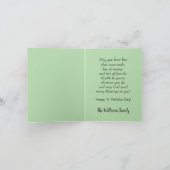 Leuke en schattige kabouter, gouden munten, shamro feestdagen kaart (Binnen)