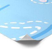 Leuke en Schattige Pastel Moon Stars Wolken | Poster (Hoek)