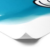 Leuke en schattige zwarte witte oranje kat | AI Ar Poster (Hoek)