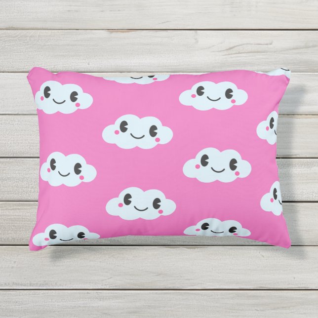 Leuke en Schattigee Cloud Design voor alledaagse p Buitenkussen (Voorkant)