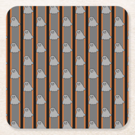 Leuke en sierlijke Halloween-geesten Kartonnen Onderzetters