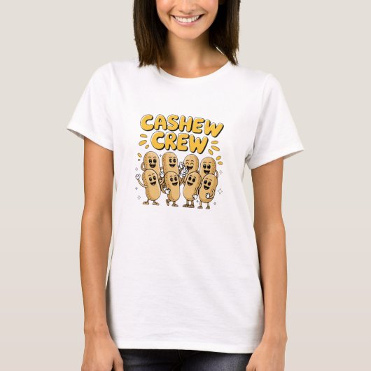 Leuke en speelse cashew Design T-shirt (Voorkant)