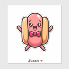 Leuke en speelse hotdog sticker