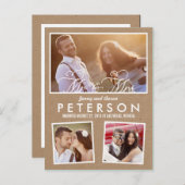 Leuke en speelse huwelijksaankondiging - Craft Aankondigingskaart (Voorkant / Achterkant)