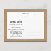 Leuke en speelse huwelijksaankondiging - Craft Aankondigingskaart (Achterkant)