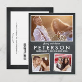 Leuke en speelse huwelijksaankondiging - schoolbor aankondigingskaart (Voorkant / Achterkant)