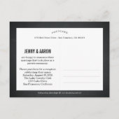 Leuke en speelse huwelijksaankondiging - schoolbor aankondigingskaart (Achterkant)