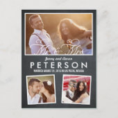 Leuke en speelse huwelijksaankondiging - schoolbor aankondigingskaart (Voorkant)