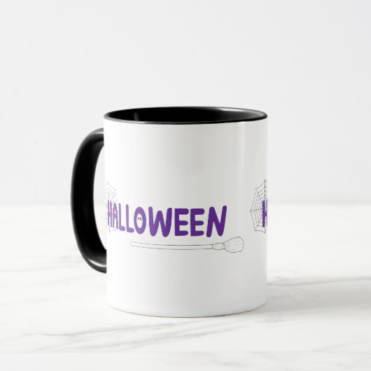 Leuke en spookachtige Halloween-belettering met Br Mok (Voorkant links)