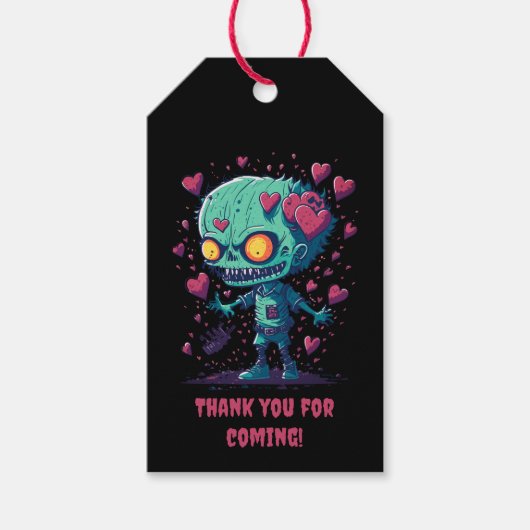 Leuke en spooky Halloween zombie Cadeaulabel (Voorkant)