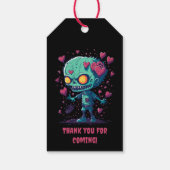 Leuke en spooky Halloween zombie Cadeaulabel (Achterkant)