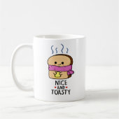 Leuke en toasty grappige toast boter woordspeling koffiemok (Links)