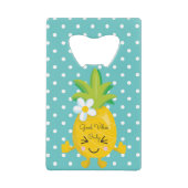 Leuke en trendy ananas polka dots creditkaart flessenopener (Voorkant)