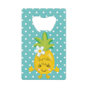 Leuke en trendy ananas polka dots creditkaart flessenopener