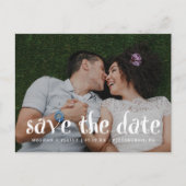 Leuke en trendy bruiloft Bewaar de datumfoto Aankondigingskaart (Voorkant)
