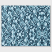 Leuke en uniek gevormde blauwe camouflage cadeaupapier (Vlak)