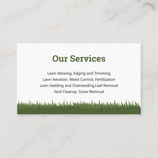 Leuke en vriendelijke landschapsarchitectuur met e visitekaartje (Achterkant)