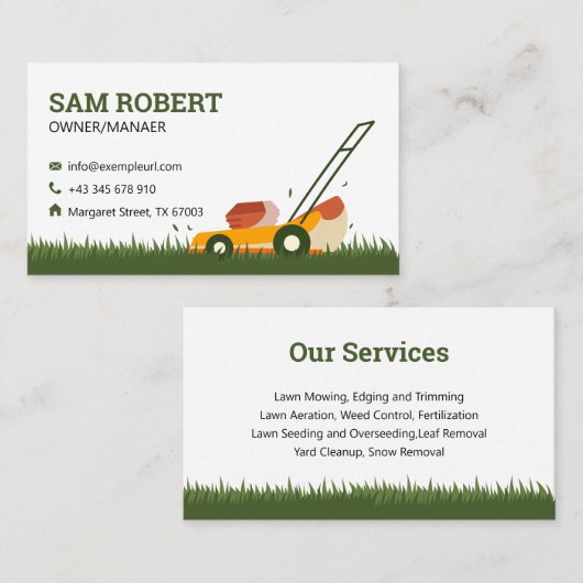 Leuke en vriendelijke landschapsarchitectuur met e visitekaartje (Voorkant / Achterkant)