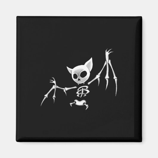 Leuke Enge Donker Vliegend Skelet Bat Halloween Do Magneet (Voorkant)