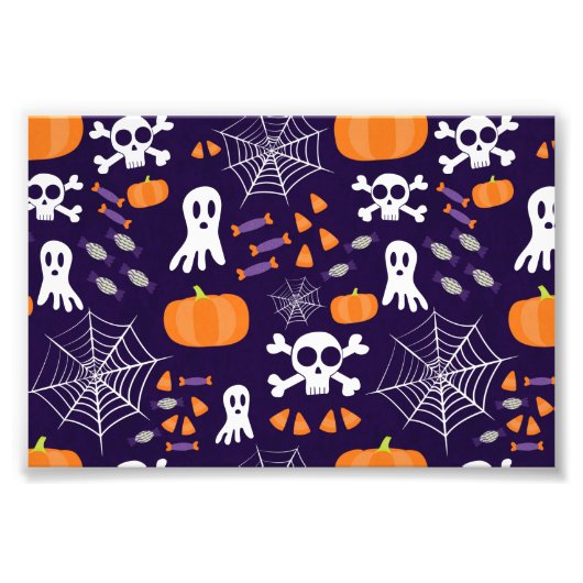 Leuke enge Halloween-figuren Foto Afdruk (Voorkant)