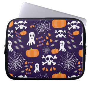 Leuke enge Halloween-figuren Laptop Sleeve
