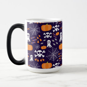 Leuke enge Halloween-figuren Magische Mok
