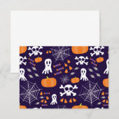 Leuke enge Halloween-figuren Save The Date (Voorkant / Achterkant)