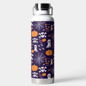 Leuke enge Halloween-figuren Waterfles (Achterkant)