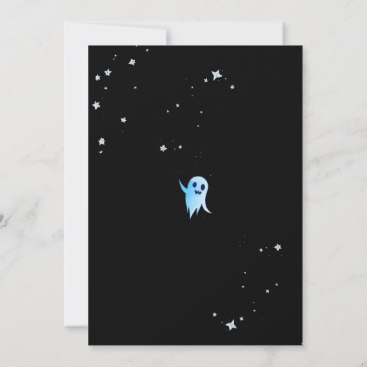 Leuke enge Halloween Night Haunted Mansion Party Kaart (Achterkant)