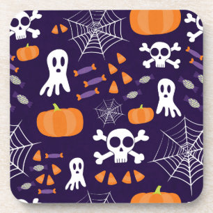 Leuke enge Halloween-personages Bier Onderzetter
