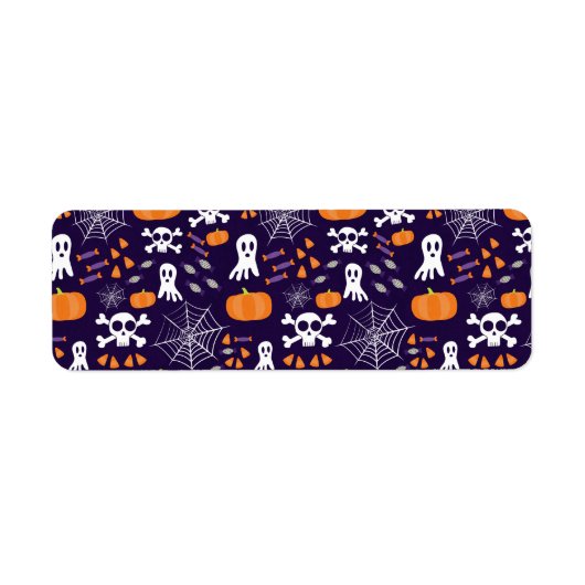 Leuke enge Halloween-personages Etiket (Voorkant)