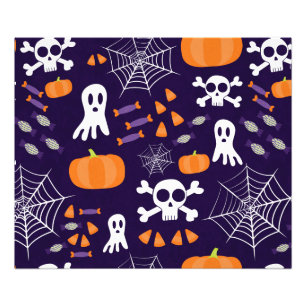 Leuke enge Halloween-personages Foto Afdruk