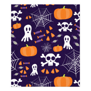 Leuke enge Halloween-personages Foto Afdruk