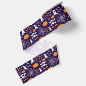 Leuke enge Halloween-personages Grosgrain Lint (Achterkant)