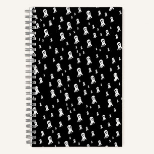 Leuke enge Halloween-personages Notitieboek