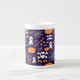 Leuke enge Halloween-personages Porselein Kop