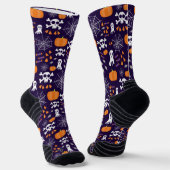 Leuke enge Halloween-personages Sokken (Gebogen)