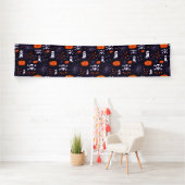 Leuke enge Halloween-personages Spandoek (Insitu)