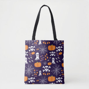 Leuke enge Halloween-personages Tote Bag