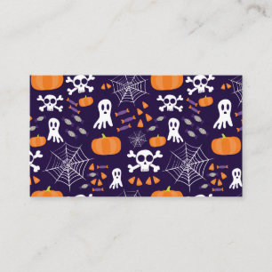 Leuke enge Halloween-personages Visitekaartje