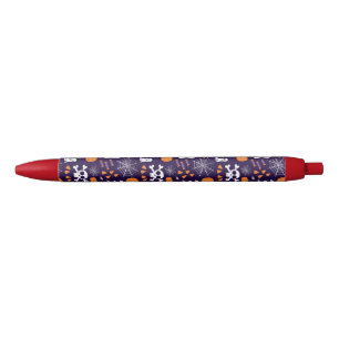 Leuke enge Halloween-personages Zwarte Inkt Pen