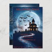 Leuke, enge Halloween uitnodiging (Voorkant / Achterkant)