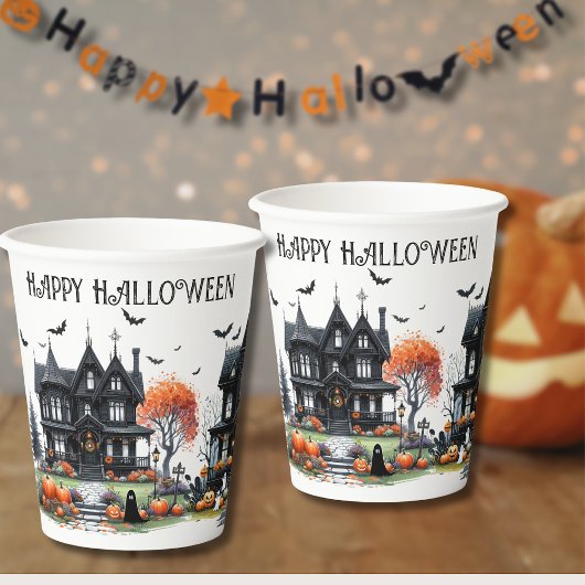 Leuke enge Halloweenfeestje Papieren Bekers