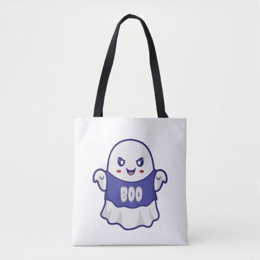 Leuke enge spook illustratie ontwerp tote bag (Voorkant)