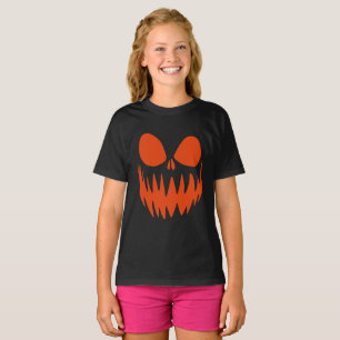 Leuke enge Spooky Pumpkin Jack op Lantern gezicht T-shirt