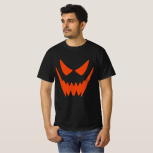 Leuke enge Spooky Pumpkin Jack op Lantern gezicht T-shirt